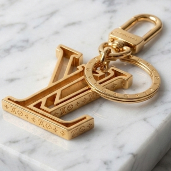 Louis Vuitton LV Link Gold Bag Charm Key Holder M69481 ✨ - Picture 2 of 11